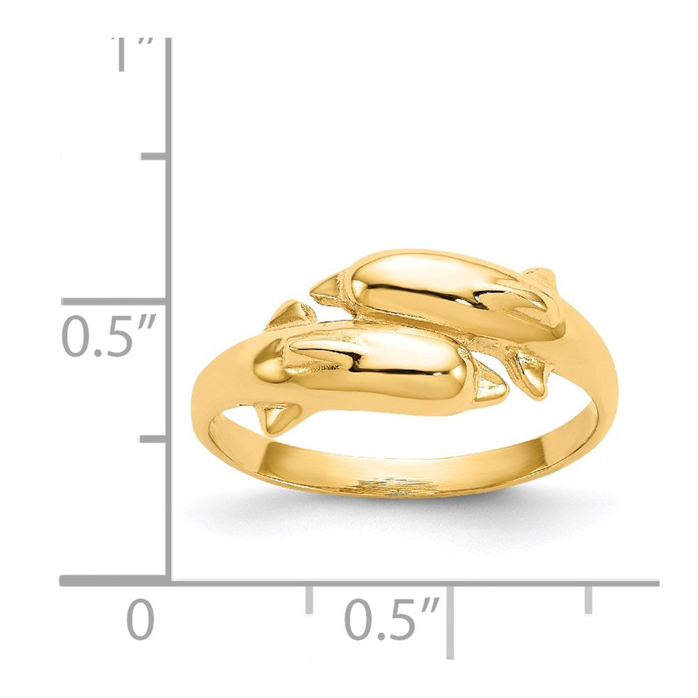 Gold Polished Dolphin Rings