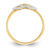 14k and White Rhodium Butterfly Ring