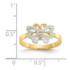 14k and White Rhodium Butterfly Ring