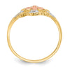14K Two-tone with White Rhodium Cross Ring