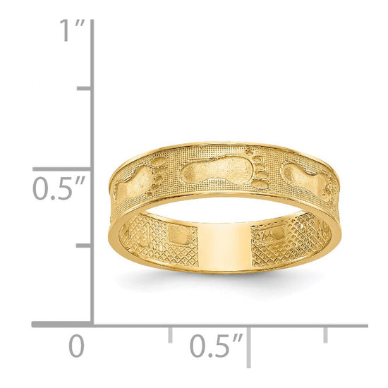 14K Footprints In The Sand Ring