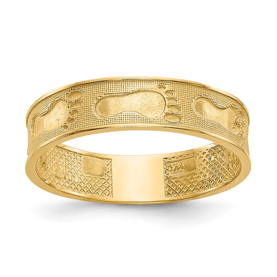 14K Footprints In The Sand Ring