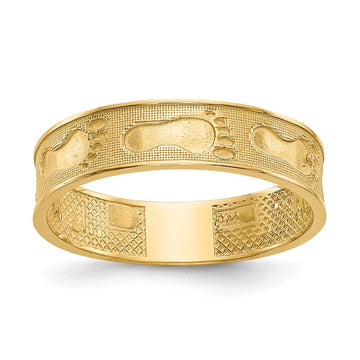 14K Footprints In The Sand Ring