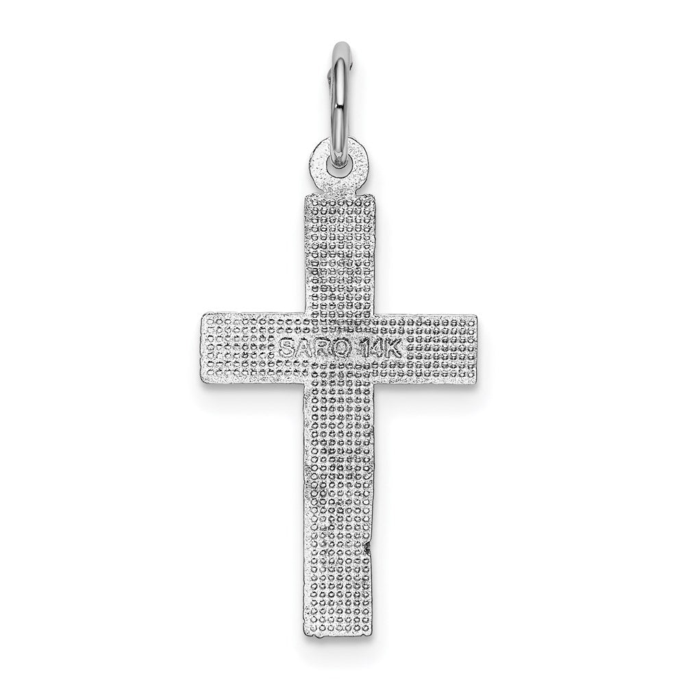 Gold Diamond-Cut Center Latin Cross Pendant