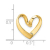 Gold Polished Heart Chain Slide