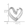Gold Polished Heart Chain Slide