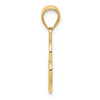14K Polished Filigree Heart Lock Charm