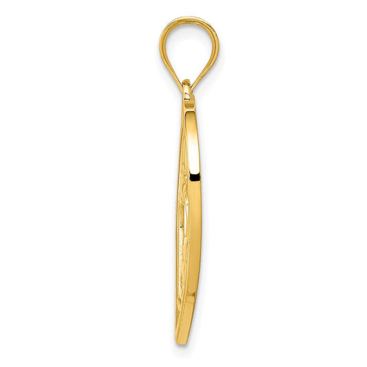 14k Mother and Child in Heart Pendant