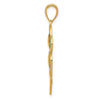 14K 4-Leaf Clover Pendant with Green Enameled Tips Pendant