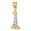 14K with White Rhodium 3-D St. Augustine Lighthouse Pendant