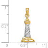 14K with White Rhodium 3-D St. Augustine Lighthouse Pendant