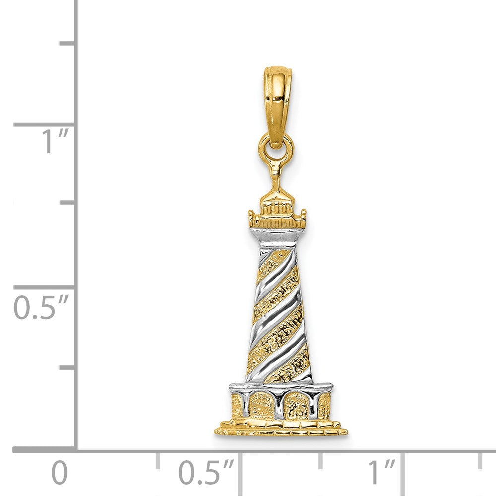 Gold Polished Lighthouse Pendants