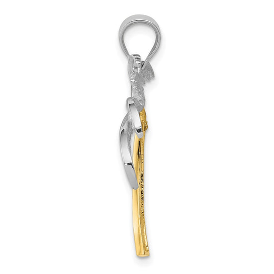 Gold Polished Palm Tree Pendants