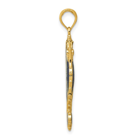 Gold Polished Seahorse Pendants