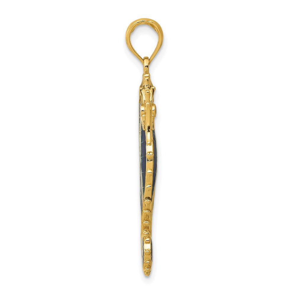 Gold Polished Seahorse Pendants