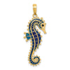 Gold Polished Seahorse Pendants