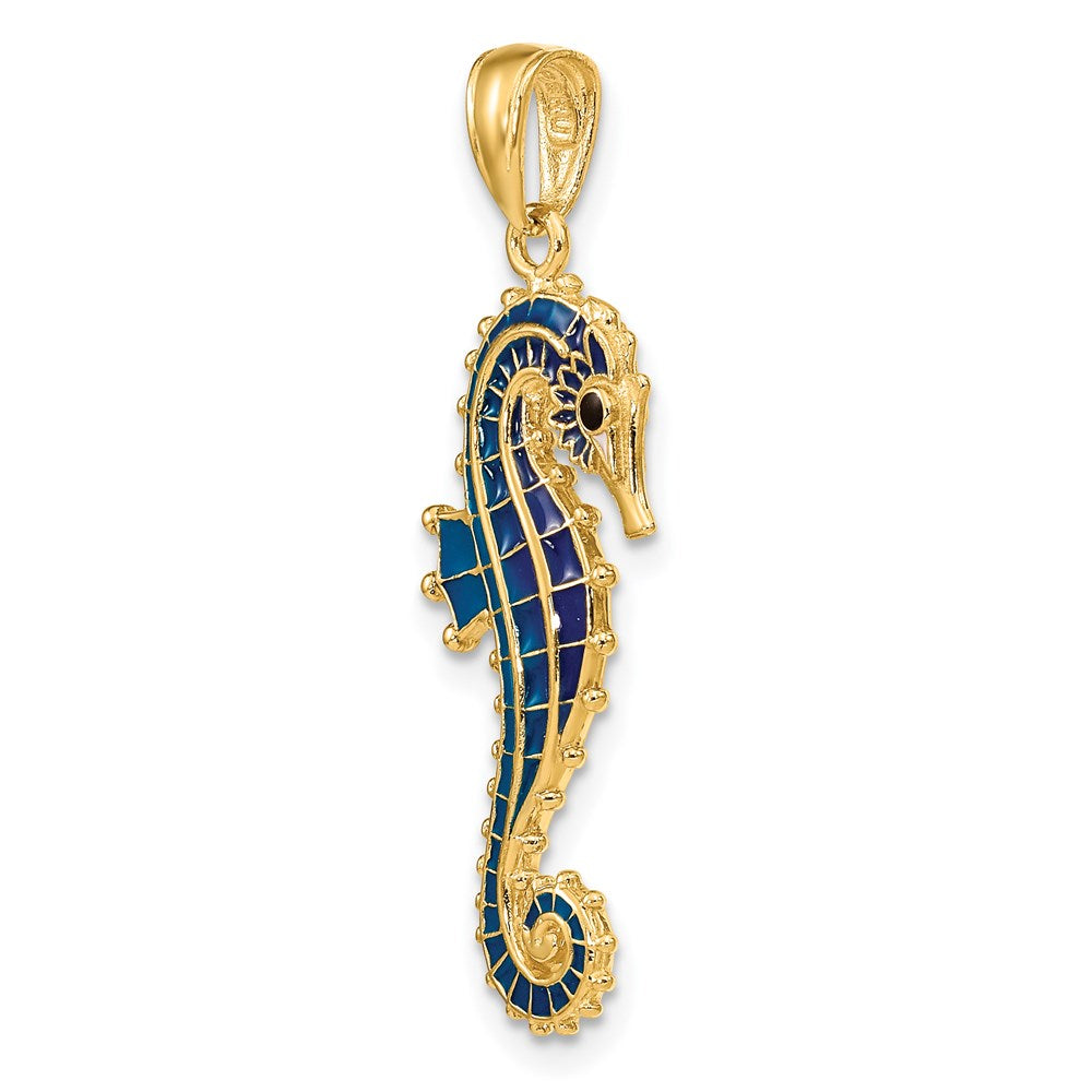 Gold Polished Seahorse Pendants