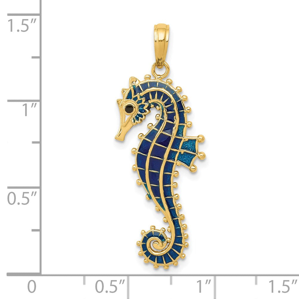 Gold Polished Seahorse Pendants