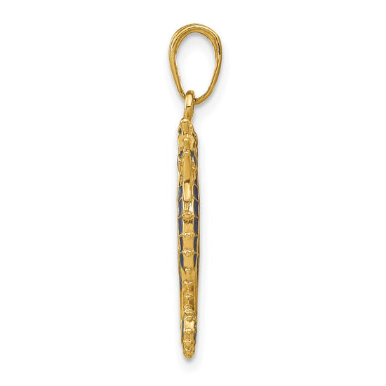 Gold Polished Seahorse Pendants