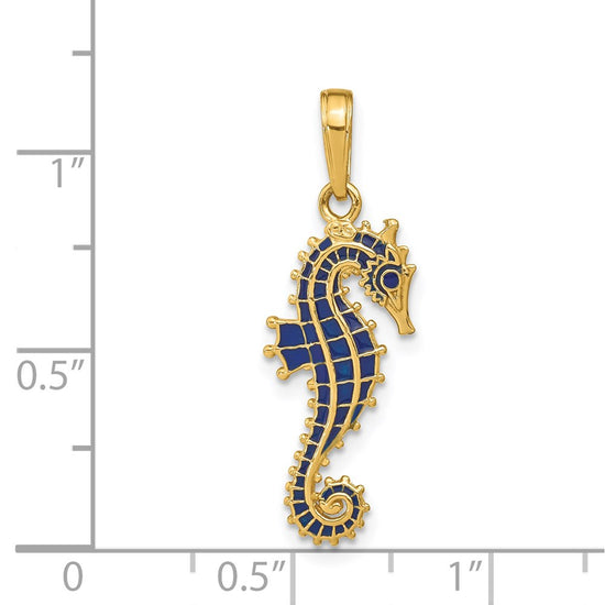 Gold Polished Seahorse Pendants