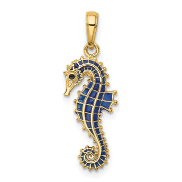Gold Polished Seahorse Pendants