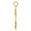 14K 2-D Red White and Blue Enameled Anchor Pendant