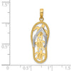 Gold Polished Flip Flop Pendants