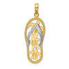 Gold Polished Flip Flop Pendants