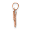 14k Rose Gold with White Rhodium Diamond-cut Butterfly Pendant