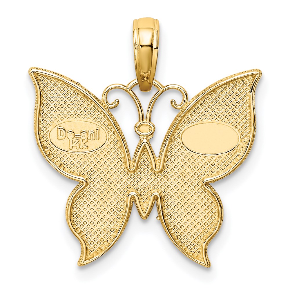 Gold Polished Butterfly Pendants