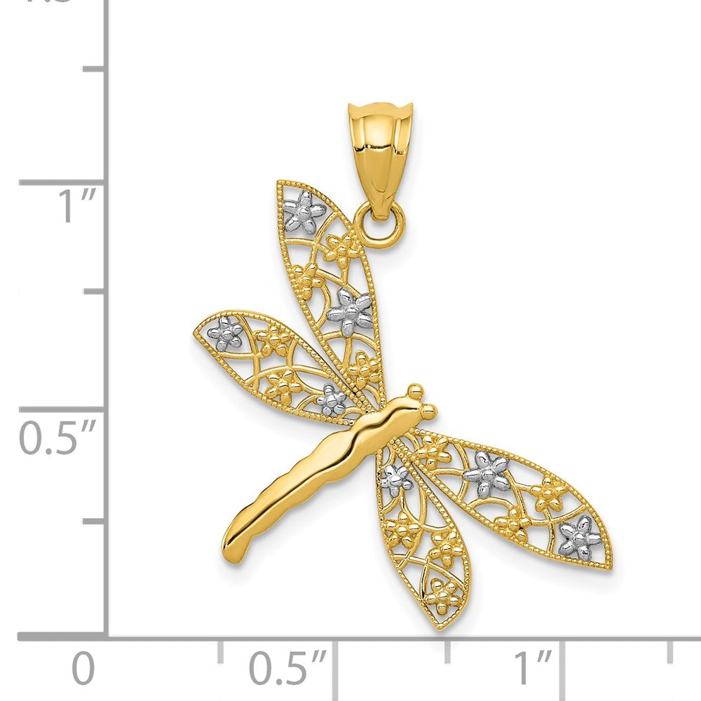 Gold Polished Dragonfly Pendants