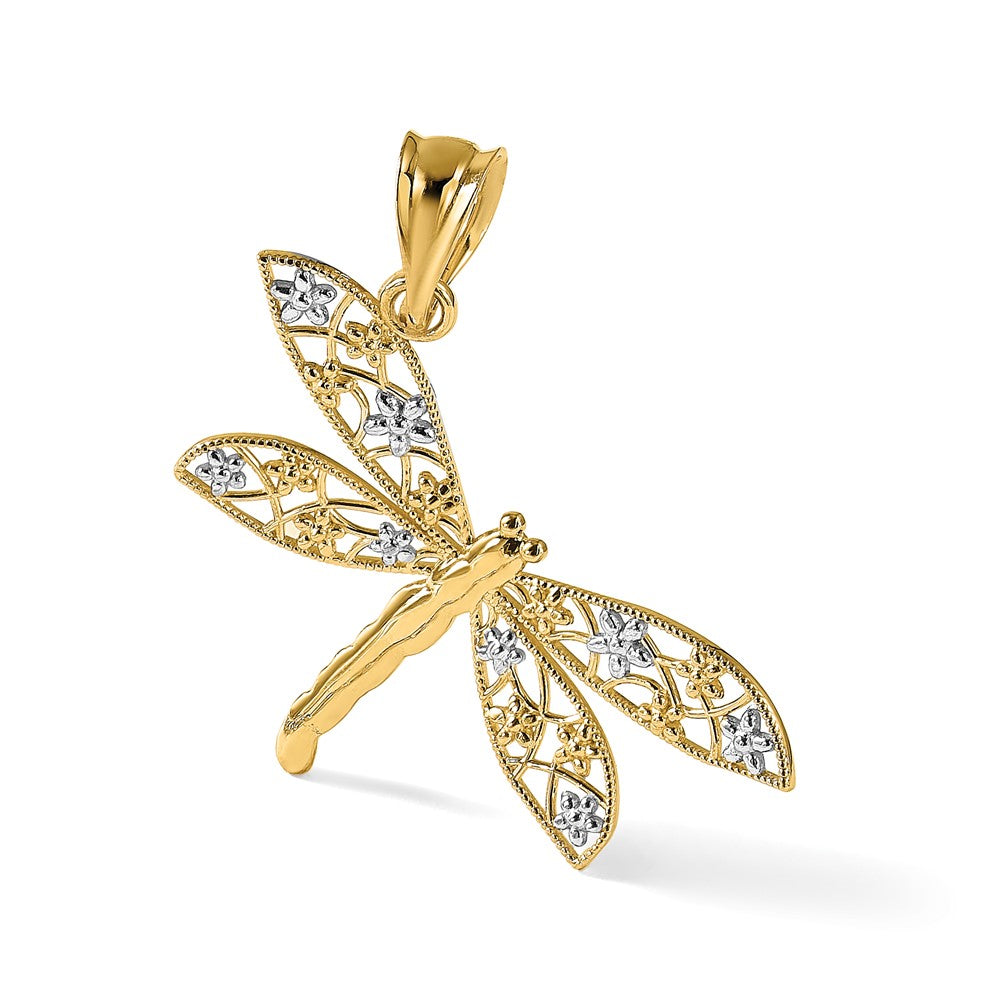 Gold Polished Dragonfly Pendants