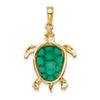 Gold Polished Turtle Pendants