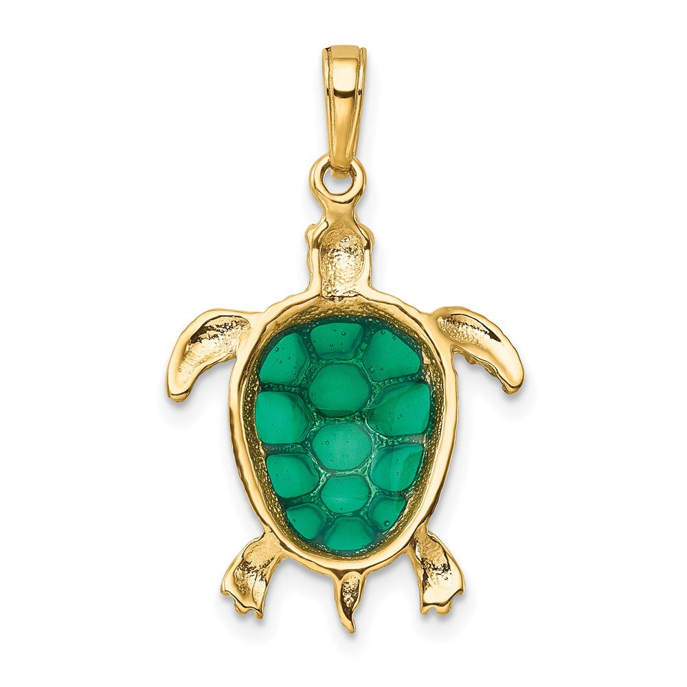 Gold Polished Turtle Pendants