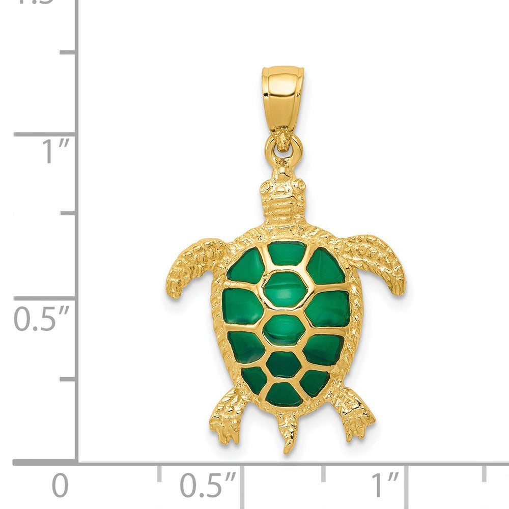 Gold Polished Turtle Pendants