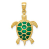 Gold Polished Turtle Pendants