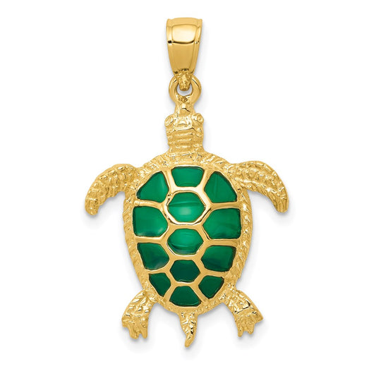 Gold Polished Turtle Pendants
