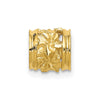 14k Diamond-cut Mini Plumeria Barrel Slide