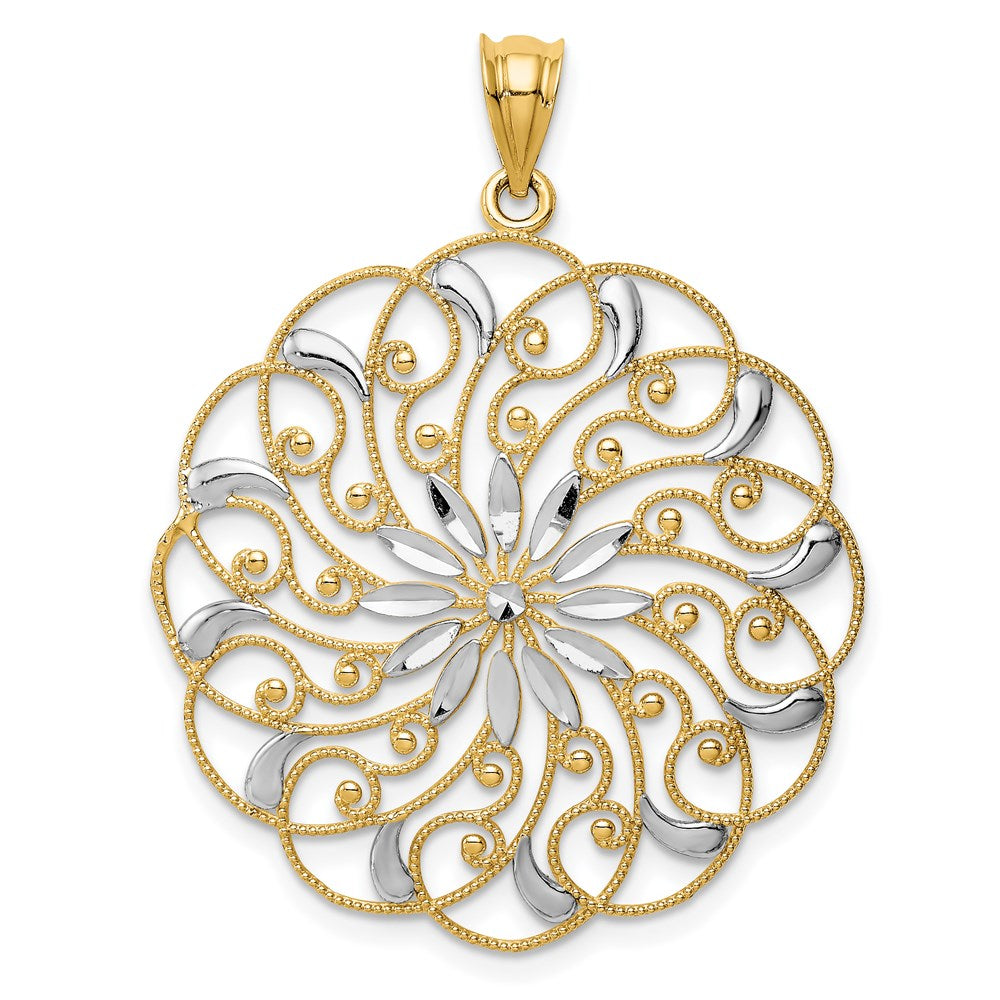 Gold Polished Filigree Pendants