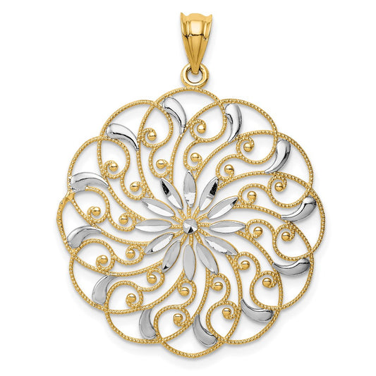 Gold Polished Filigree Pendants