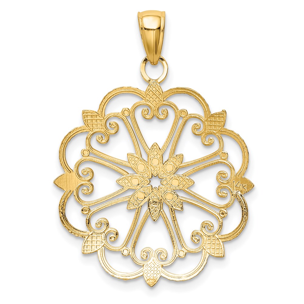 Gold Polished Filigree Pendants