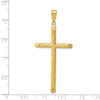 14k Fancy Textured Cross Pendant