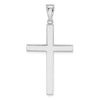 14K White Gold Latin Cross Pendant
