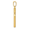 14K Reversible Textured One Side Polished Back Cross Pendant