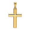 14K Reversible Textured One Side Polished Back Cross Pendant