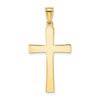 14k and White Rhodium Diamond-cut Cross Pendant