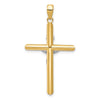 14k Two-tone Hollow Crucifix Pendant