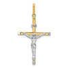 14k Two-tone Crucifix Pendant