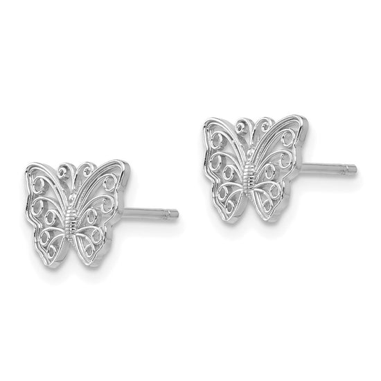 Gold Butterfly Post Earrings