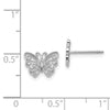 Gold Butterfly Post Earrings